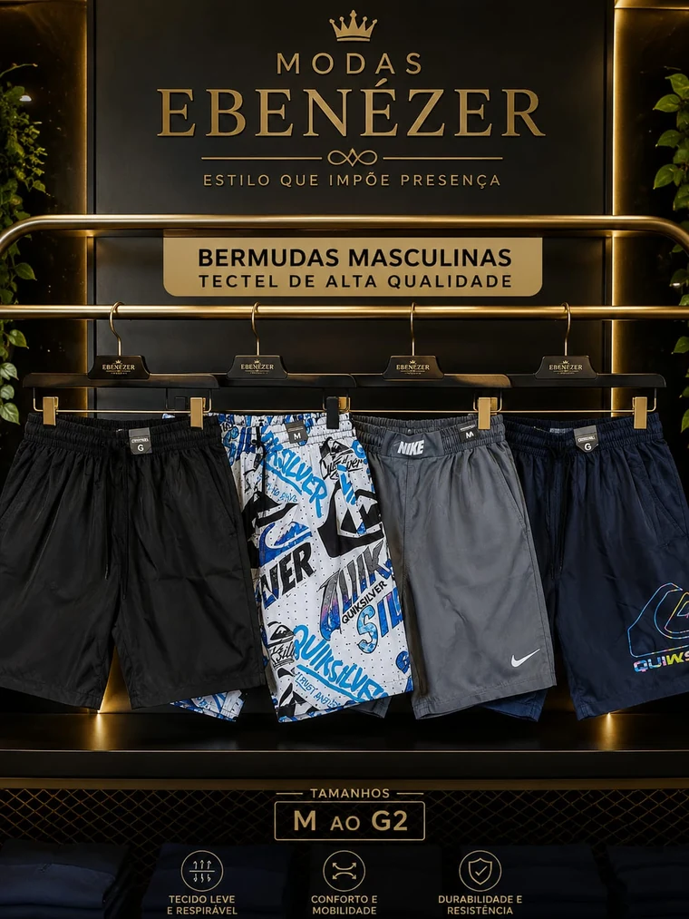 Bermudas masculinas da Modas Ebenézer
